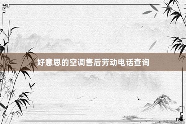 好意思的空调售后劳动电话查询